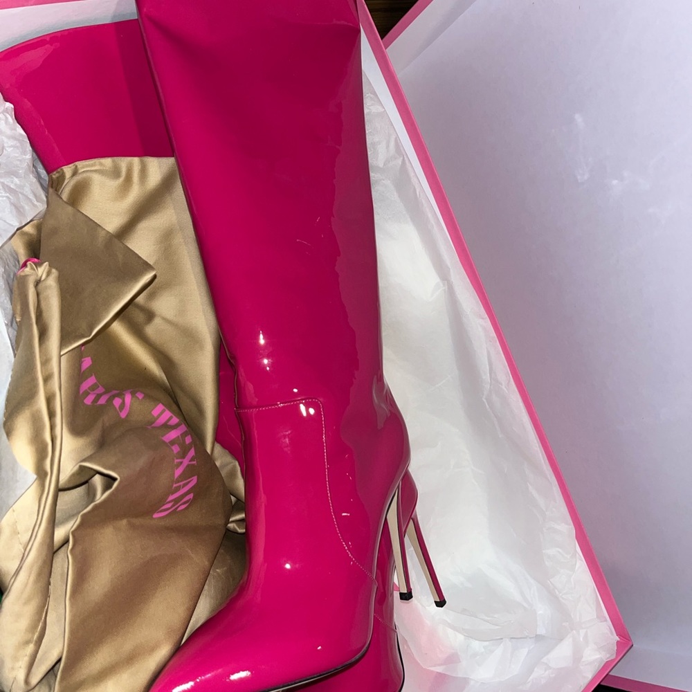 Stylish Pink Knee-High Boots